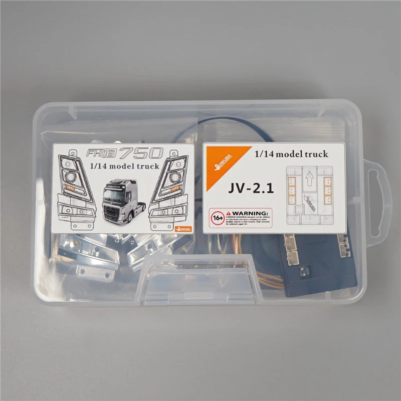 محاكاة نظام الإضاءة مجموعة مصابيح المياه 1:14th لـ Tamiya مركبة يتم التحكم بها عن بُعد فولفو Fh16 750 56360 الأخشاب سيارة عطل جرار #4