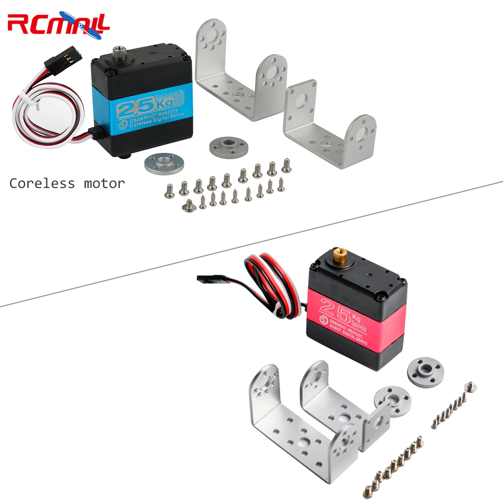 

RDS3225 6V 25kg Robotic Servo 180 or 270 Degree Double Bearing Metal Gear Coreless Motor Digital Servo for Robot