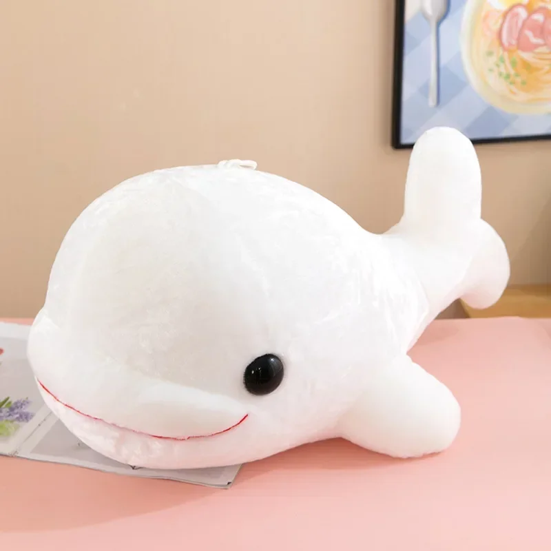 New Kawaii Stuffed Plush Beluga Toy Soft Foam Particles Cute Beluga Doll Creative Children\'s Gifts Girls Holiday Valentine Gifts