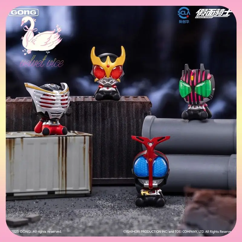 ฟิกเกอร์กงคาเมนไรเดอร์ซูเปอร์มินิแบบสุ่ม กล่องสุ่ม ฟิกเกอร์กงคาเมนไรเดอร์รูปตัวหมากรุก สติ๊กเกอร์ติดตู้เย็น ของตกแต่ง ของขวัญ