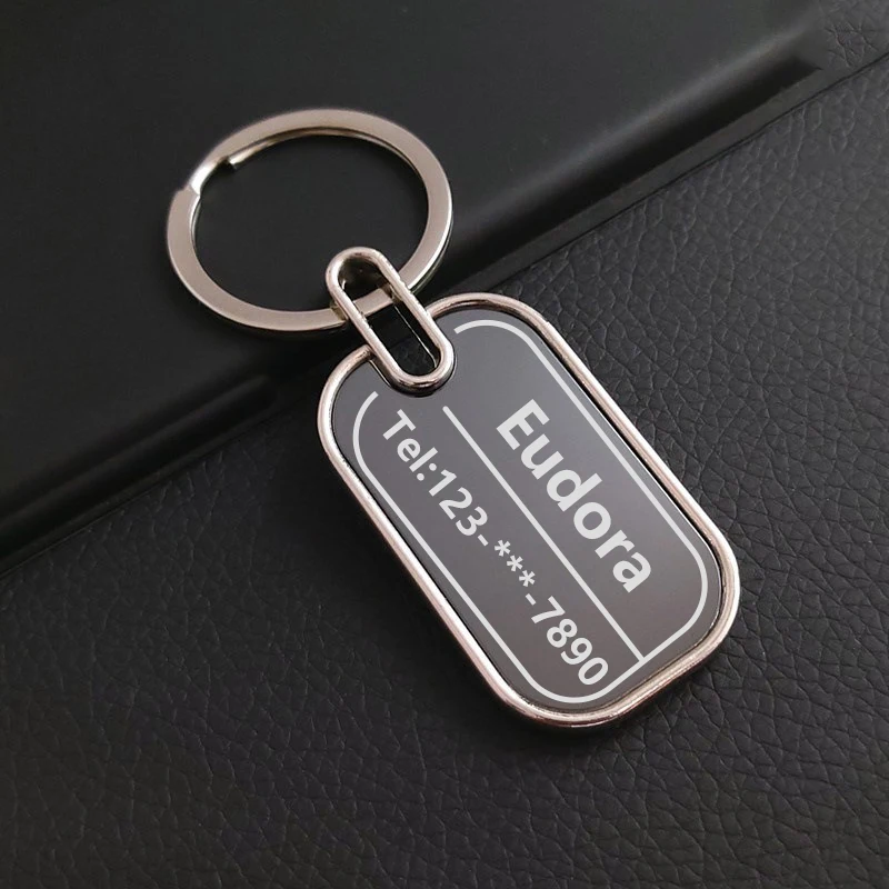 Custom Logo Both Sides Anti-Lost Keychain, Personalized Charm