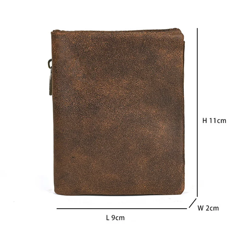 Зажим для денег из натуральной кожи, кошелек для монет, держатель для карт, винтажная сумка, мужской органайзер для билетов, мини-складные кошельки