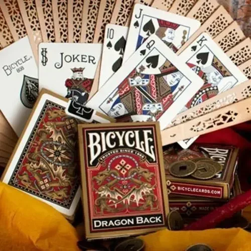 Bicycle Dragon Back Playing Cards Red Dragon Standard Poker Card Game Card Magic Magicians Prop Accessory USPCC