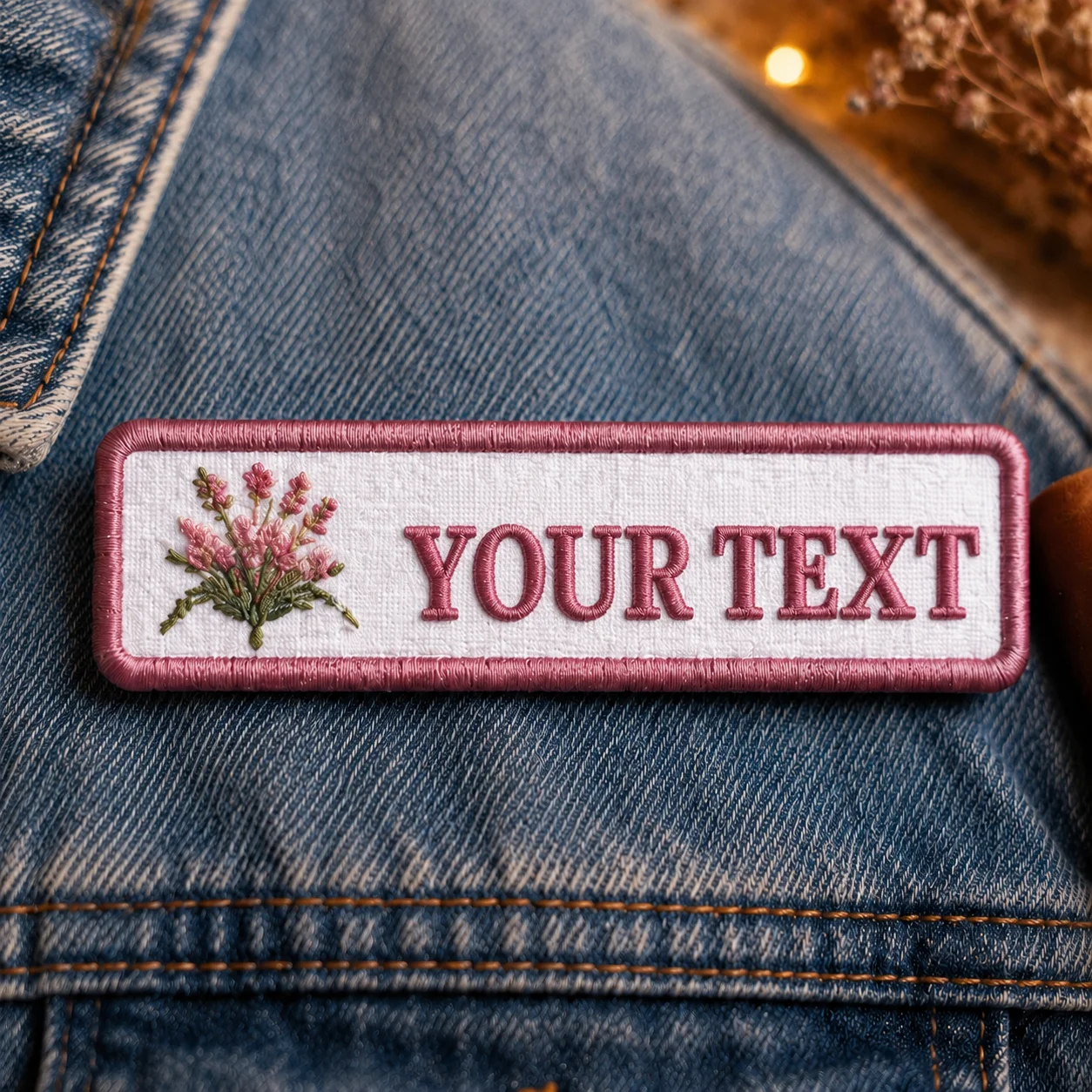 Personalized Embroidered Name Patch Custom Text&Pattern Hook Loop Badge Custom Name Tag for Jacket Cap Backpack Pet Harness DIY