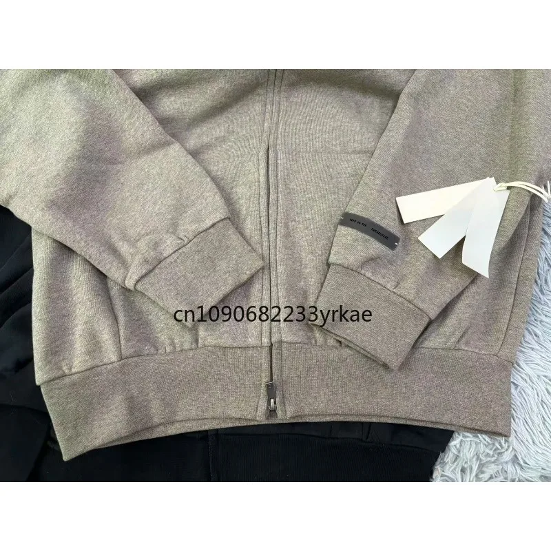 SS25 ALWAYS ON Zipper Hoodie Luxury Design Back Double Row Silicone Letter Hoodie High Street Cotton Couple Zipper Hooded Hoodie