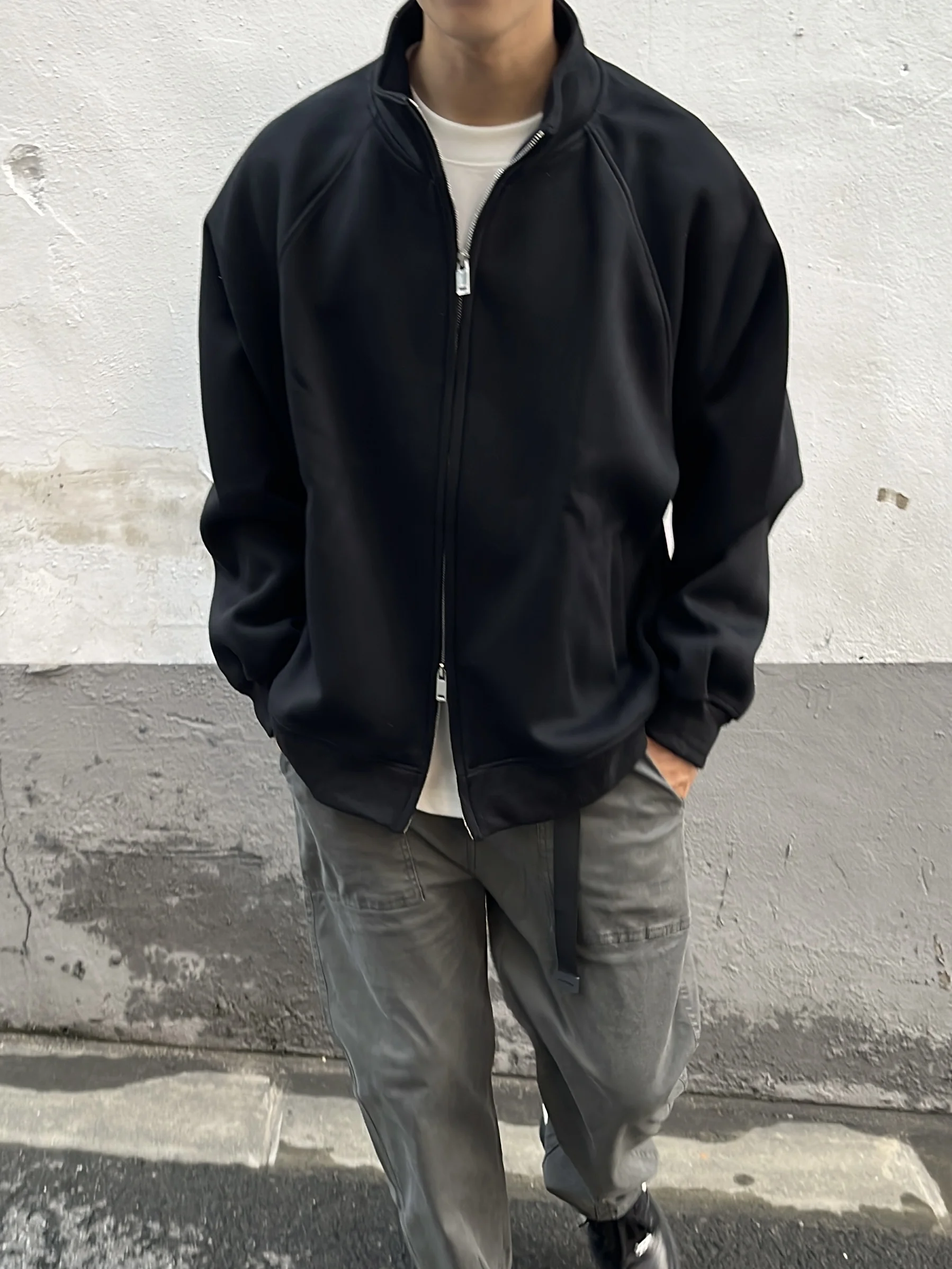 

Худи Auticup Heavyweight 500G на молнии, свободного кроя, однотонное, осенне-зимнее, с воротником-стойкой, модный молодежный свитер