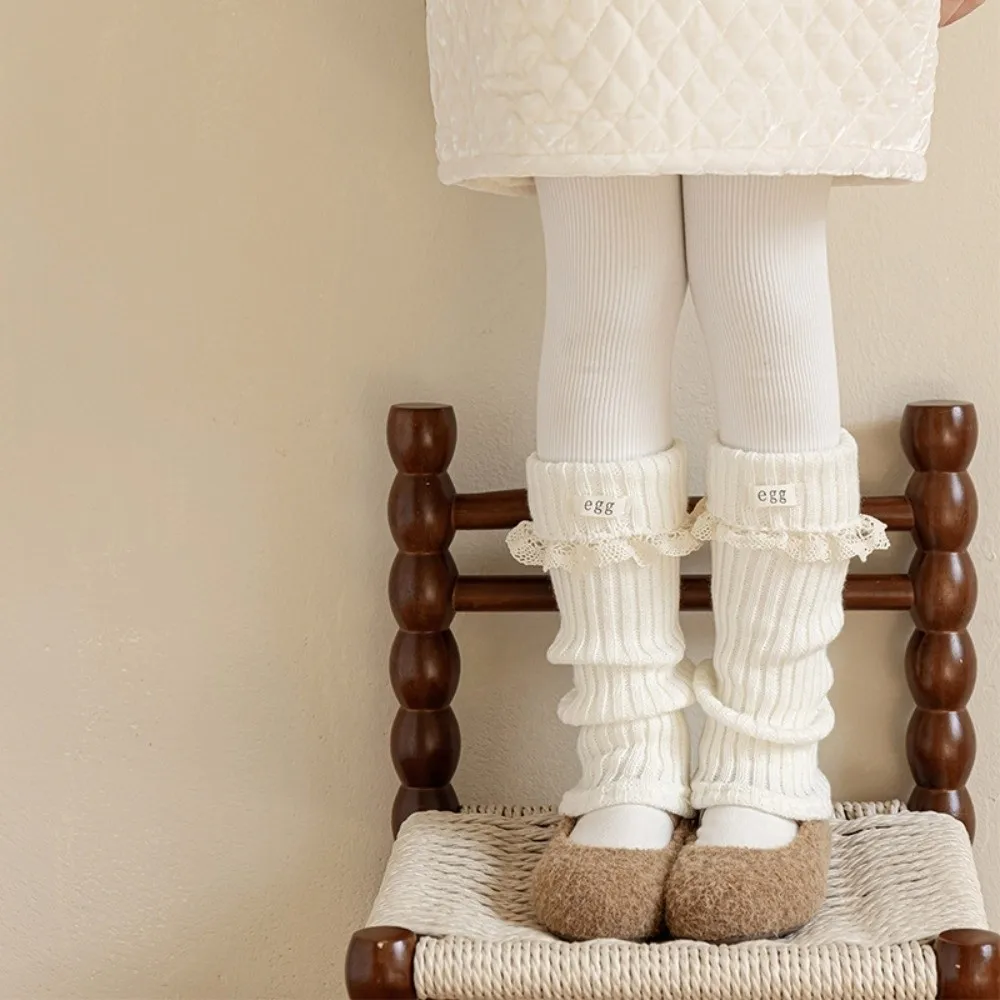 New Thickened Leg Warmers for Girls Knitted Lolita Pile Sock Breathable Keep Warm Boot Covers Autumn and Winter
