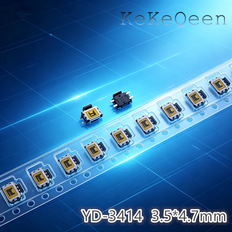 100PCS YD-3414 4Pin SMT SMD Side Tactile Push Button Switch Mount 3.5*4.7MM Button Key Switch for MP3 MP4 Mobile Phone TS-015A