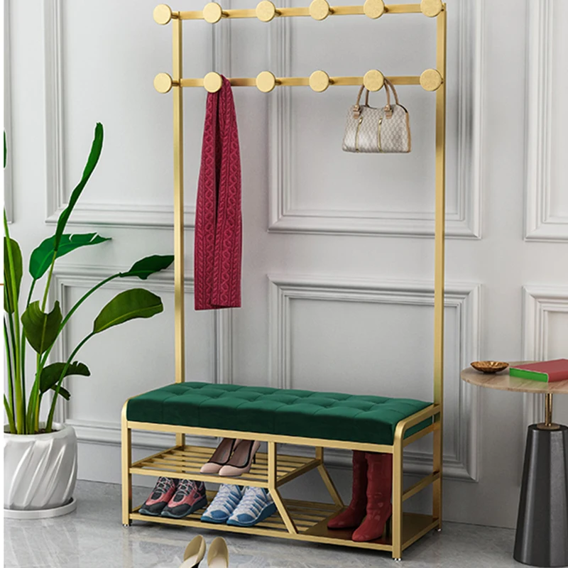 Standing Wall Coat Rack Hanger Foldable Entrance Multifunctional Clothes Rack Coat Stand Wardrobe Shoe Estantes Hall Furniture