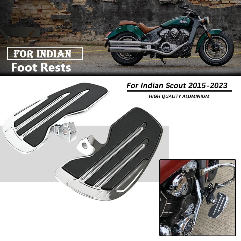 Fit For Indian Scout Accessories Aluminum Floorboards  Wide Anti-Slip-Driver Footrest Compatible Scout 60/Bobber/Rogue 2015-2024