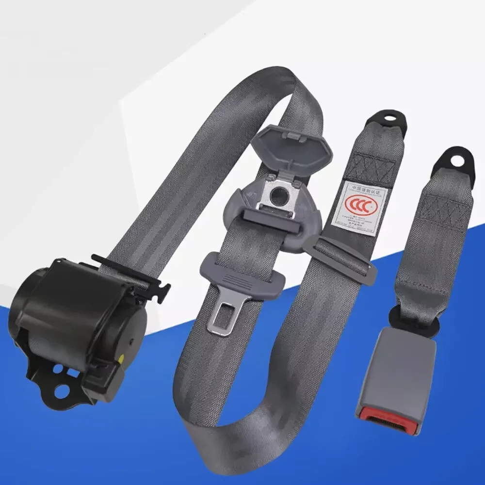 Seat Belt Front and Rear 3 Point Safety Strap Seatbelt Grey Fit For Toyota