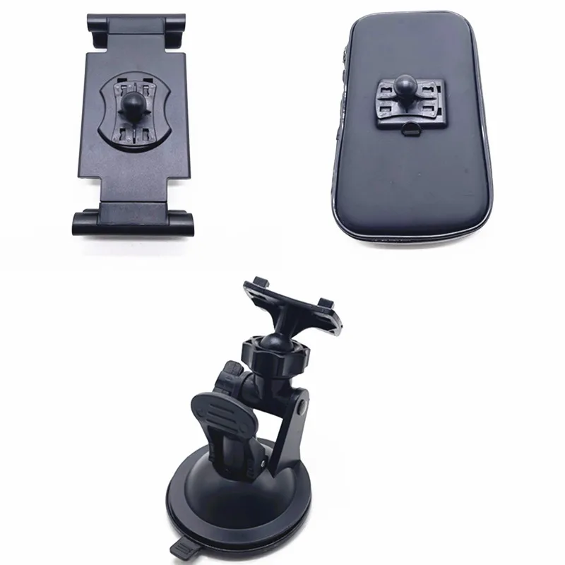 Novo suporte de ventosa para para-brisa com base de suporte, cabeça de 4 garras para carro, suporte para celular, tablet, instalação/bolsa à prova d'água