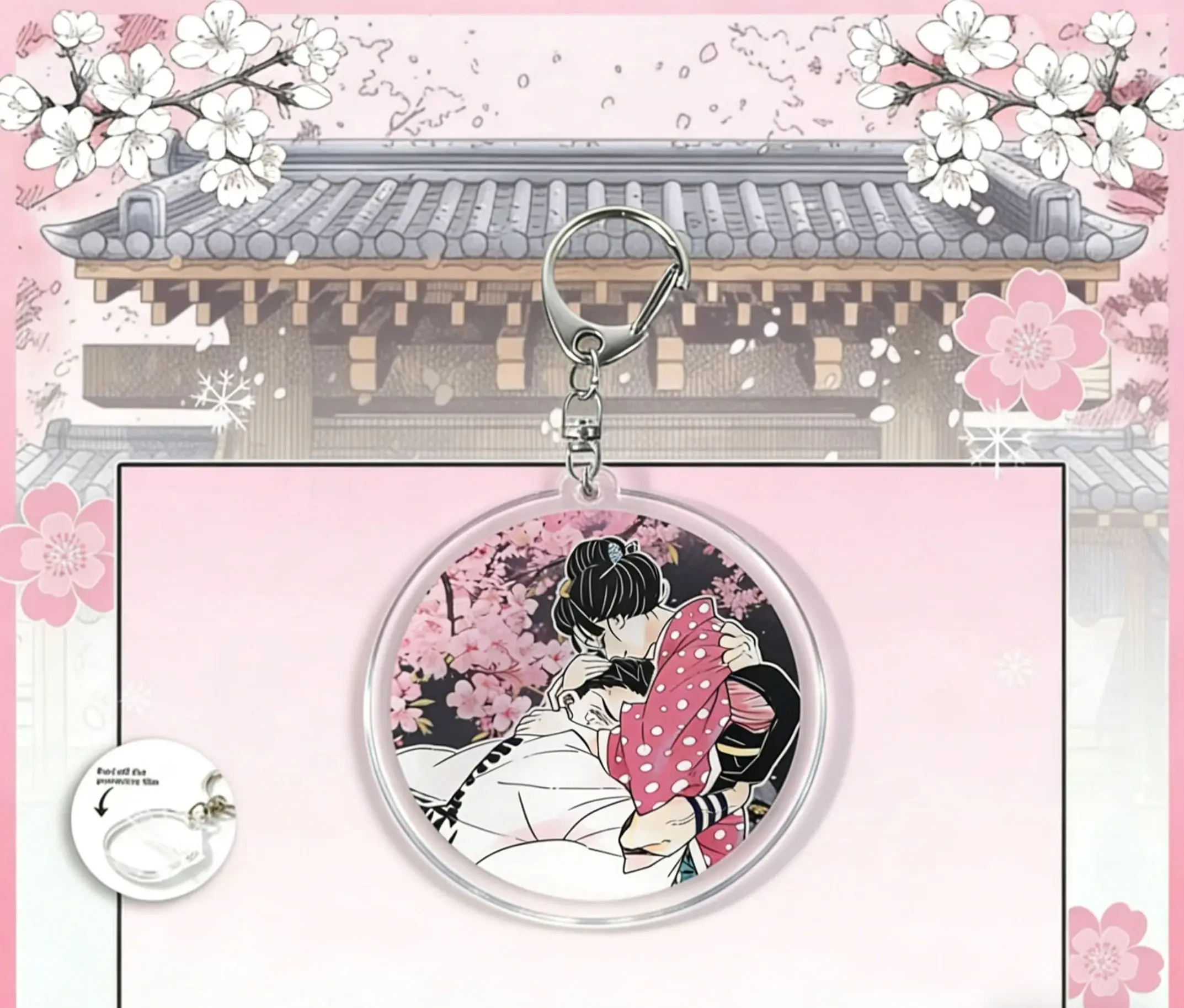 

Кулон-брелок «Истребитель демонов»: Аказа и Коюки обнимаются, Руи и Дрим с милыми большими головами