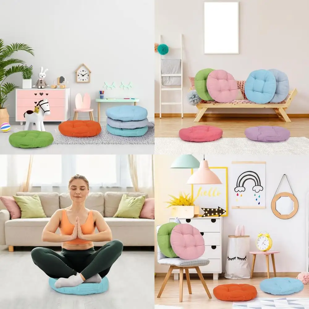 

Гибкие круглые напольные подушки с ручками для классной комнаты, школы и домашнего использования (12 шт., свежий цвет)