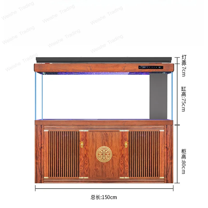 

Large Self-Sustaining Aquarium Tank Room Divider with Ultra Clear Glass and Advanced Bottom Filter for Easy Maintenance JT40