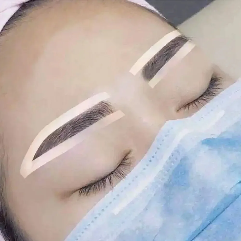 Eyebloguing-Autocollant Auxiliaire pour Microblading, Modèle de Cailloux, Guide de Dessin, Sourcils de Poulet, Saillant, DIY