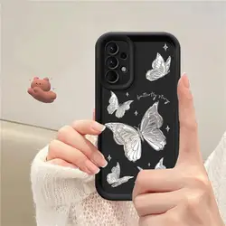 전화 케이스 삼성 갤럭시 A15 A25 A35 A55 A51 A71 A72 A73 A52 A52s A53 A54 5G TPU 실리콘 소프트 아트 아름다운 나비