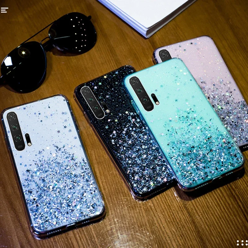 Glitter Luxury Soft Phone Case For Huawei P20 P30 P40 P50 Lite Pro For Huawei Honor10 20 30 50 V10 Lite Pro TPU Back Cover Case