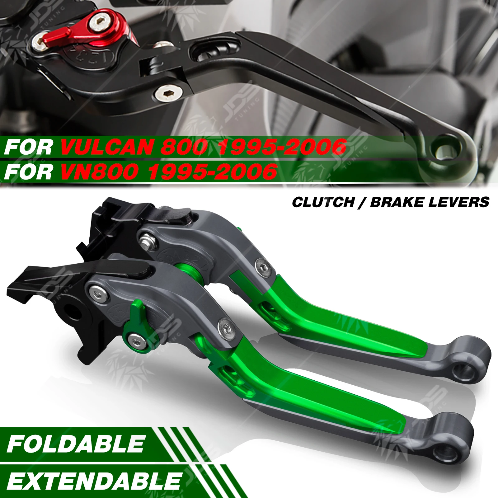 For Kawasaki VULCAN 800/VN800/CLASSIC 1995-2006 Clutch Lever Brake Lever Set Foldable Adjustable Handle Levers Accessories Parts