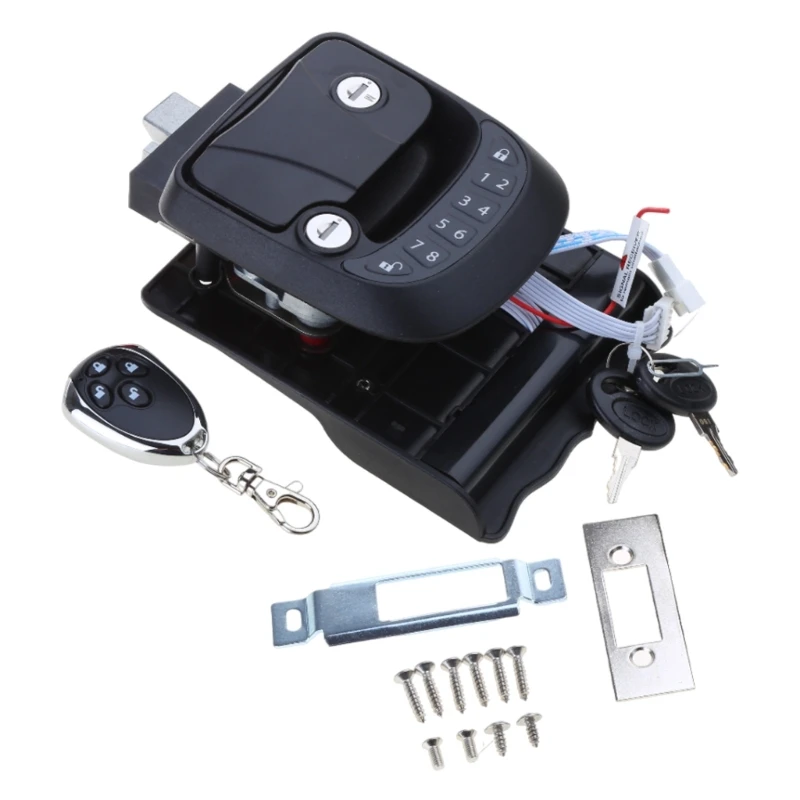 

Car Lock Keyless Entry Door Handle with Keypad & & Remote for Trailer Camper-Comes with Two Keys Car Parts