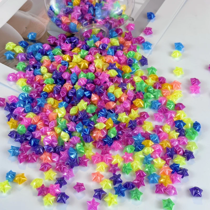 Plastic straw lucky star，Wishing bottle with paper-folded stars，Perfect Gift