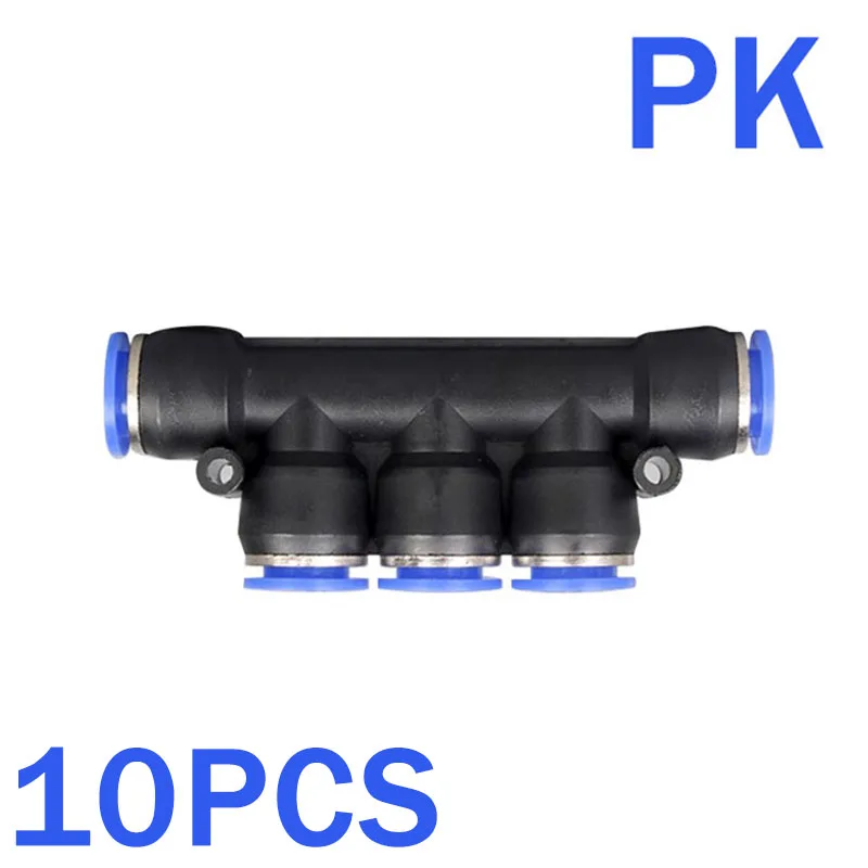 5PCS Pneumatische Fitting Rohr Luft Anschluss Rohr Schnell Release Fitting Push-In Schlauch Kunststoff 4/6/8/10/12mm Luft Schlauch Anschlüsse