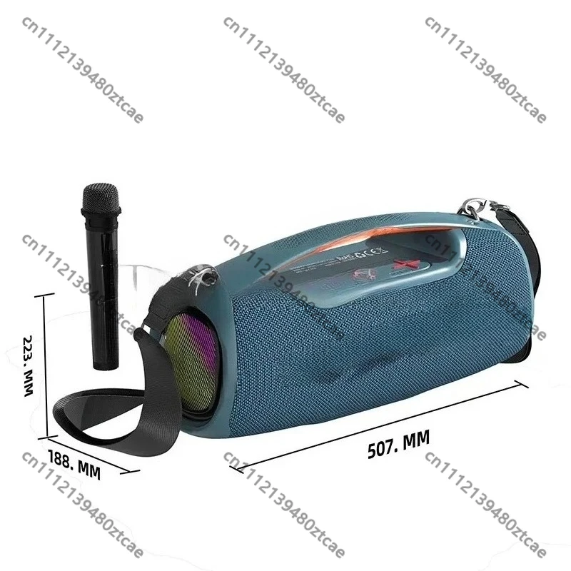 A60 Portable Wireless Bluetooth Speaker, Outdoor 3D Stereo Subwoofer Boombox High Volume Audio With Karaoke Microphone