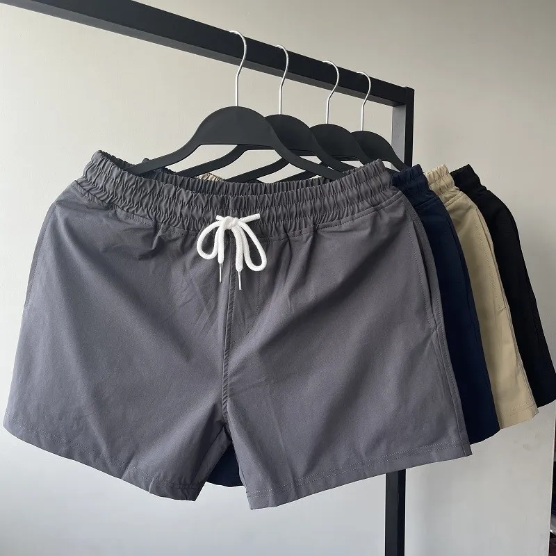 

Мужские эластичные быстросохнущие спортивные шорты для отдыха, плавания и пляжа, бриджи длиной три четверти, цветные