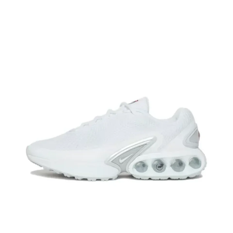 Nike Air Max Dn White Metallic Silver FJ3145-102 Non-slip Wear-resistant Low-top Casual Shoes for Women