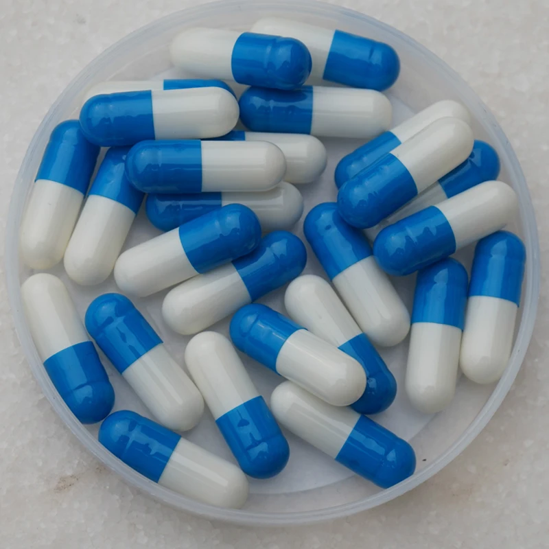 

Separated (10,000pcs/pack) 2# blue/white hard empty capsules size 2 blue/white gelatin empty capsule