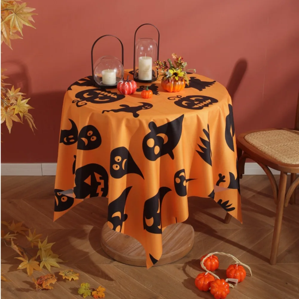 Halloween decoration tablecloth festive atmosphere pumpkin tablecloth ghost dining table coffee table tablecloth