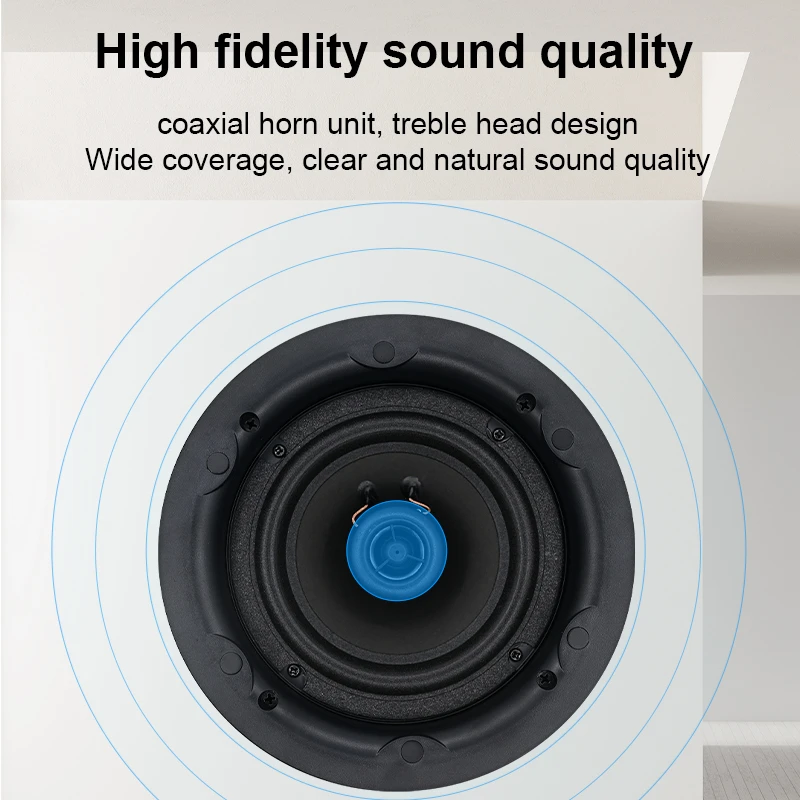 Ovatop Wholesale Coaxial Speaker 5.25 Inch Ceiling Speaker 8 Ohms With Rimless 20-40W for Home Theater Passive Ceiling Speakers