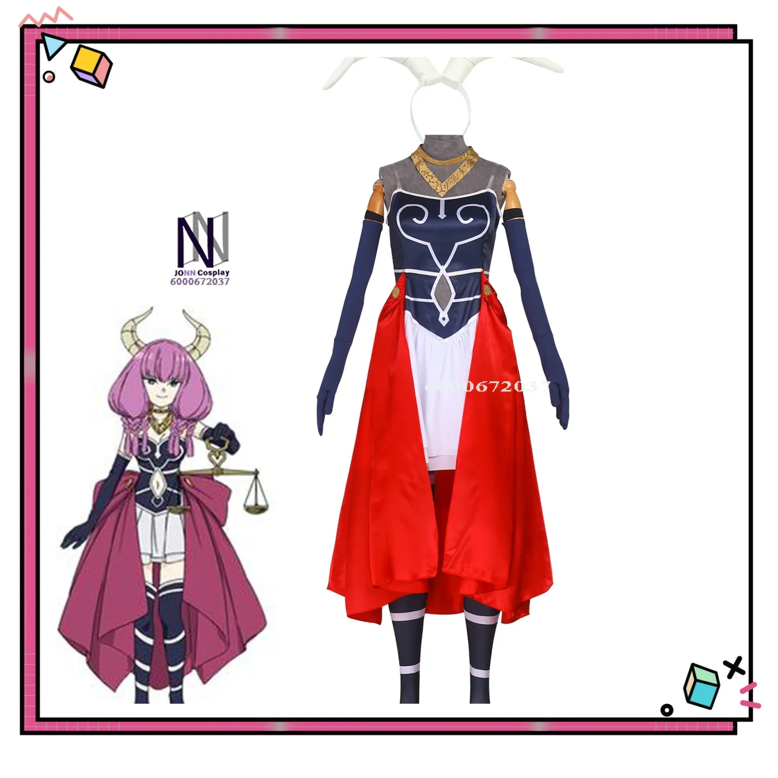 

Frieren: Beyond Journey's End Aura Demon Race Mazoku Two-dimensional Cosplay Costume Anime-style Full Set for Woman Slim-fit