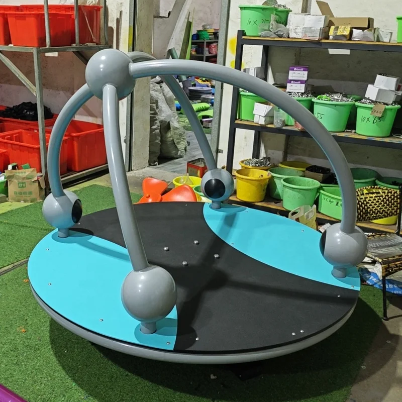 Wholesale Children's Outdoor Carousel Kindergarten Playground Equipment Game Rotating Seat Set