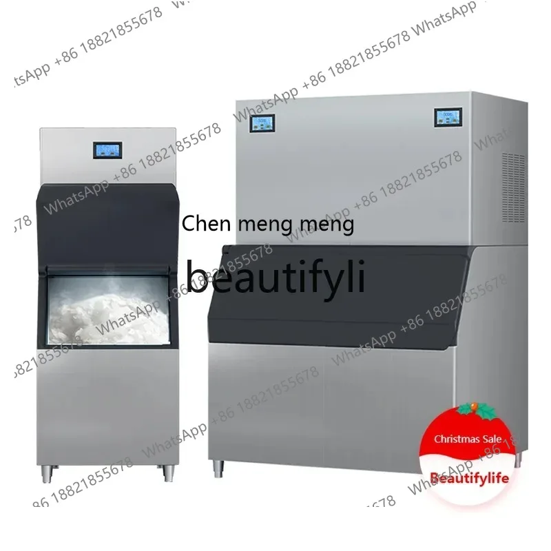 lhy7486 ss Large Flake Ice Machine for Industrial Use, Seafood Preservation, Supermarket Food Factory Ice Maker, Commercial
