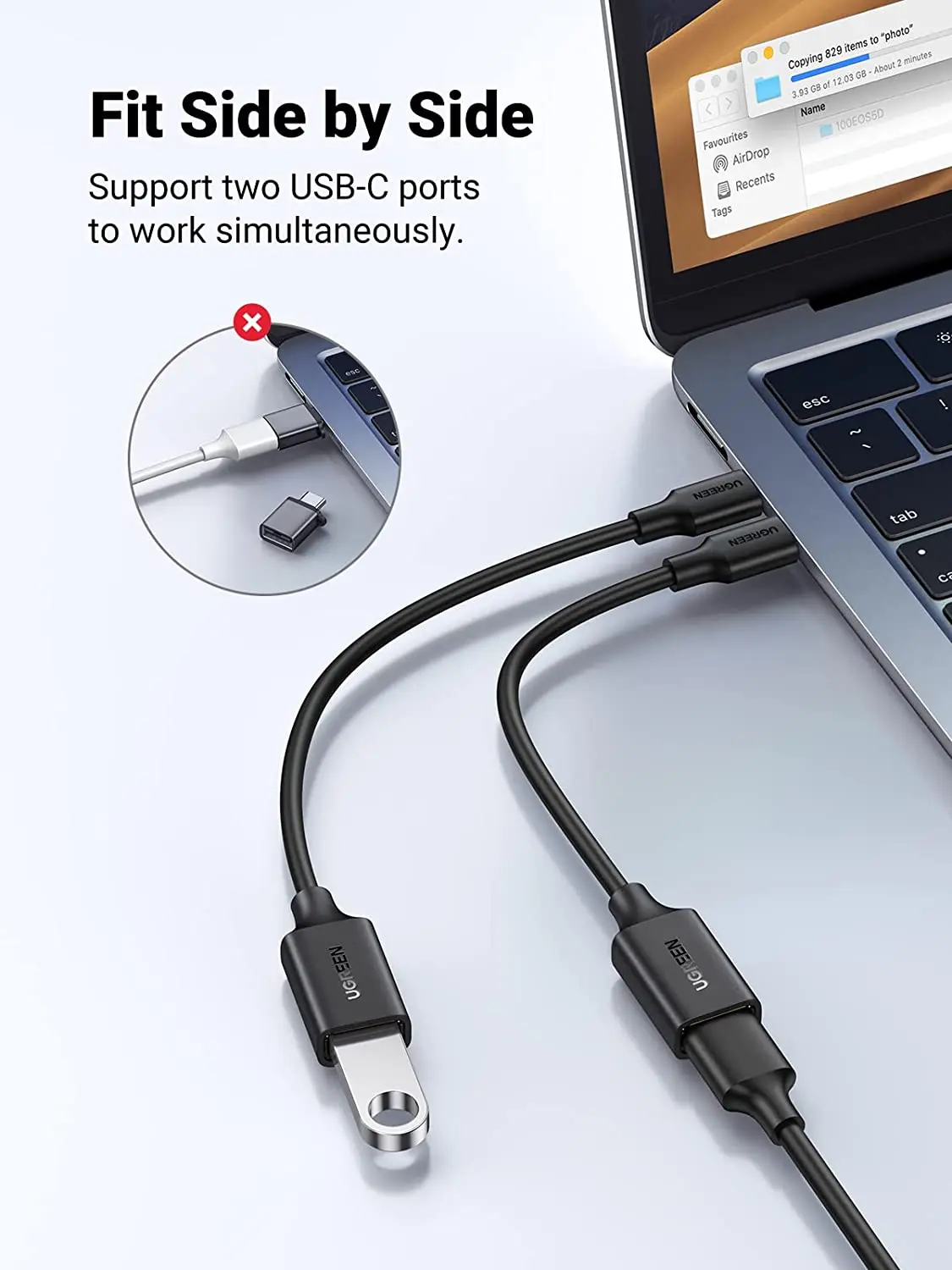 UGREEN USB C to USB2.0 Adapter USB C Female to USB Male Adapter Type C Adapter OTG Cable