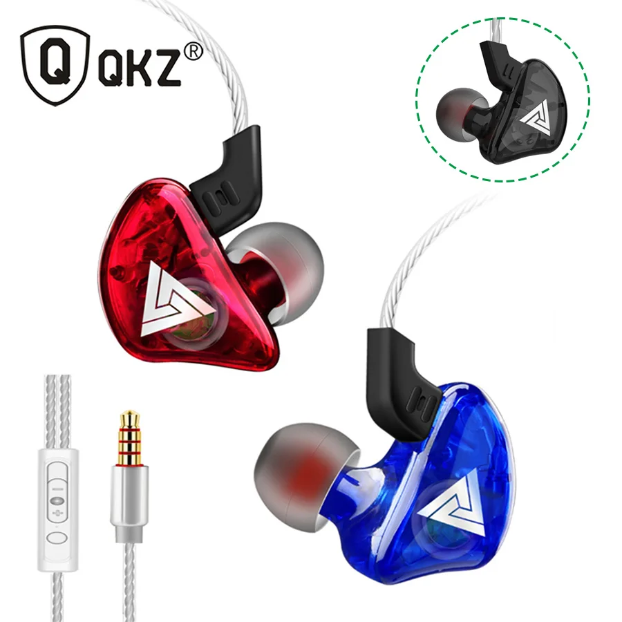 QKZ CK5 3.5mm Original In-ear Wired Earphones Dynamic With HlFl Bass Earbuds Monitor Headphone Sport Noise Cancelling Headset