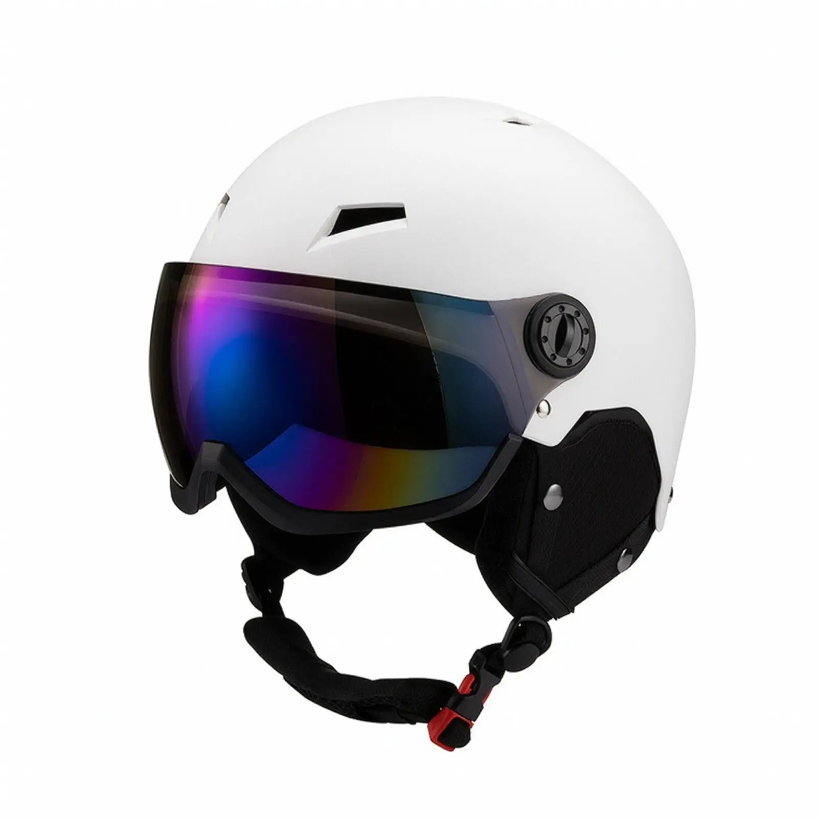 Ski Helmet for Adult Men Women with Mirrored Visor Guard EPS Impact Absorption Shell for Snow Sports Safety Gear
