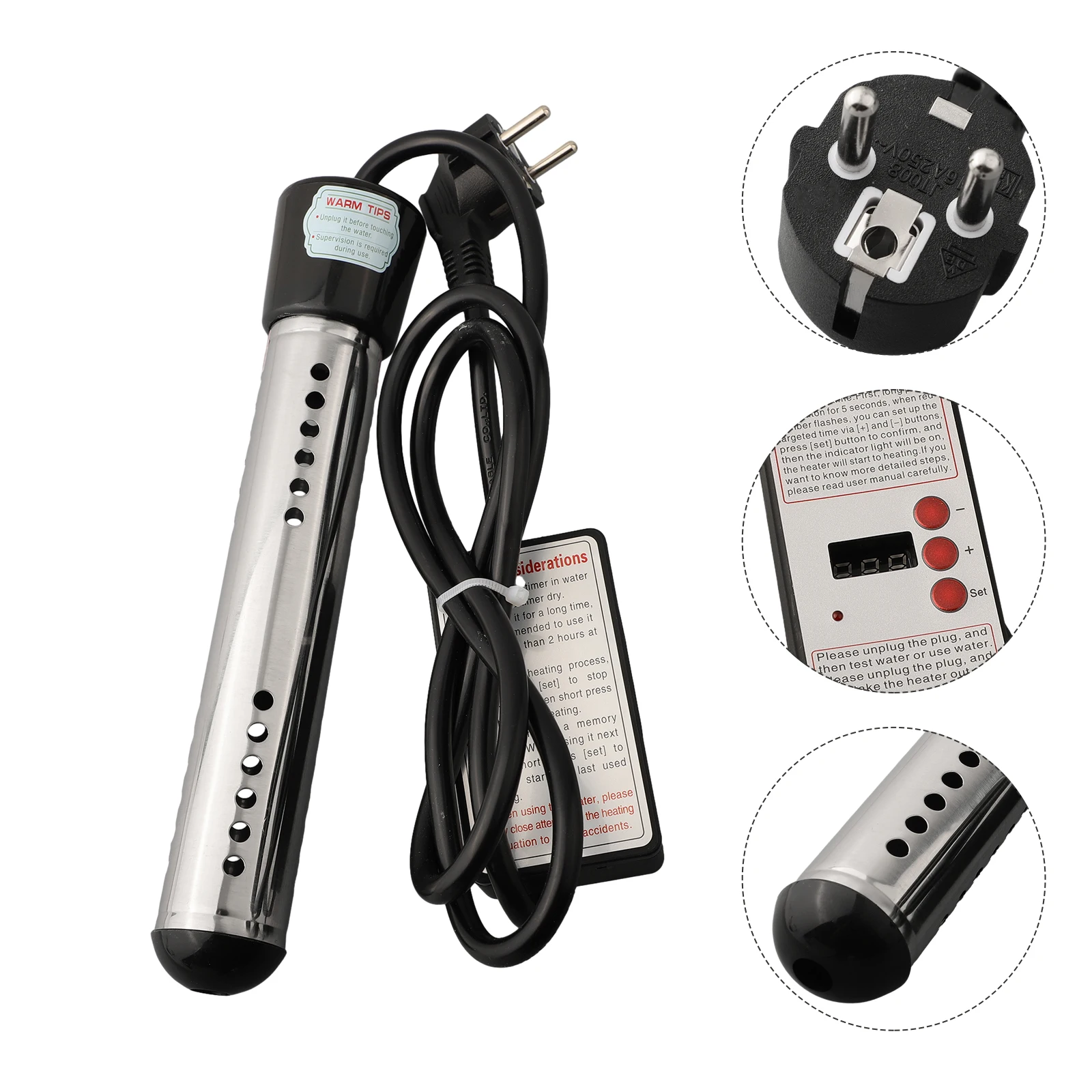 Quick and Easy Water Heating with 3000W Electric Heater  Immersion Suspension Design for Even Heat Distribution