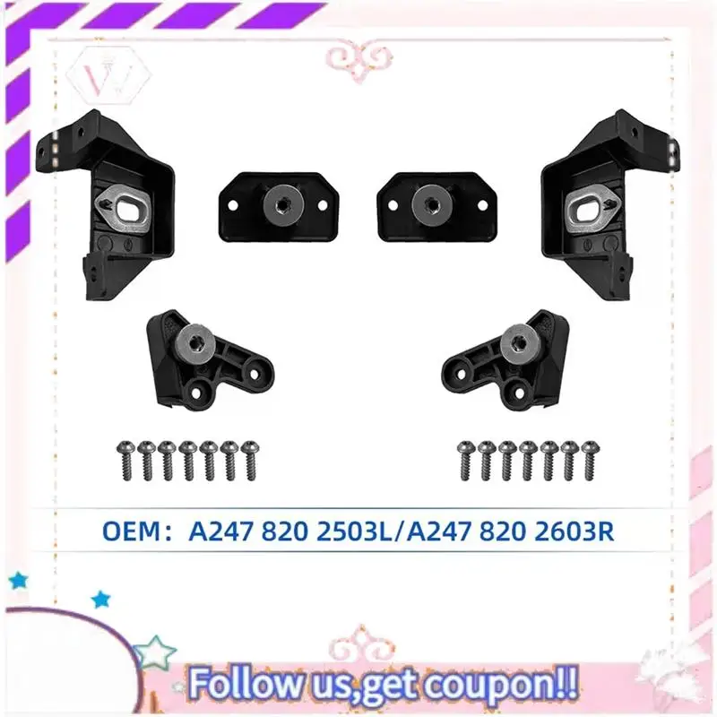 Easy To Use Car Front Headlight Bracket Repair Kits For Mercedes-Benz GLA Class X247 2020-2023 Headlamp Holder Mount