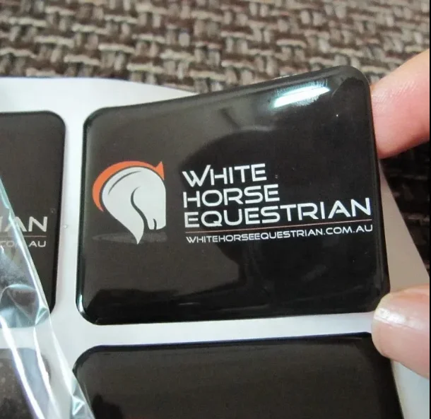 

Customized circular die-cutting laser transparent crystal strong adhesive sticker waterproof 3D dome epoxy resin label