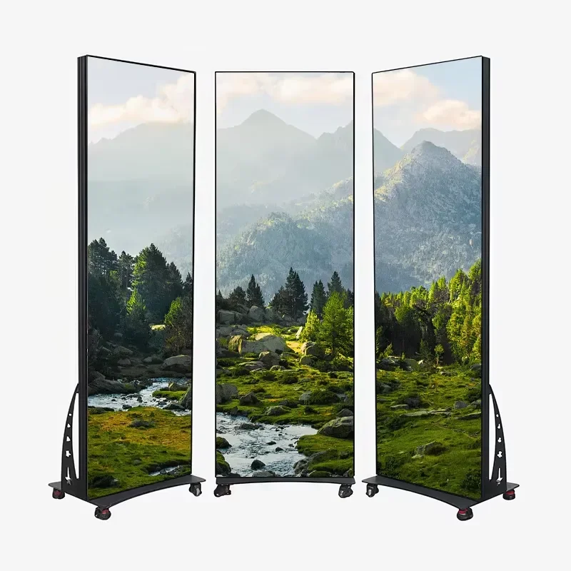 OEM ODM Service Full Color LED Poster Screen P1.86 P2.0 P2.5 Freestanding LED Poster Display for Commercial Ads