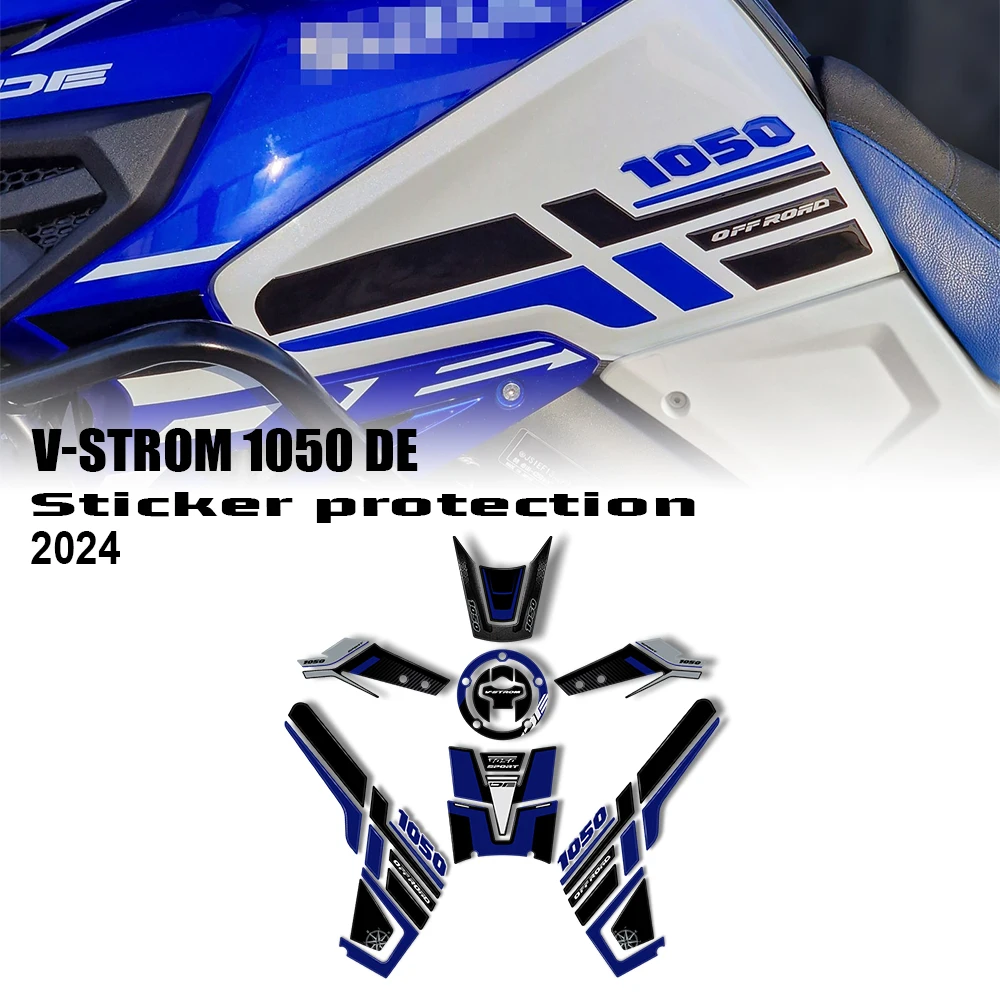 For V-Strom 1050 DE 2024 VStrom 1050DE 3D Motorcycle Resin Epoxy Sticker Protection Kit Tank Pad Anti Scratch Decal Non-slip