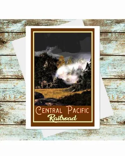 Set Of 6 Travel Poster Greeting Cards Go By Train Central Pacific Railroad