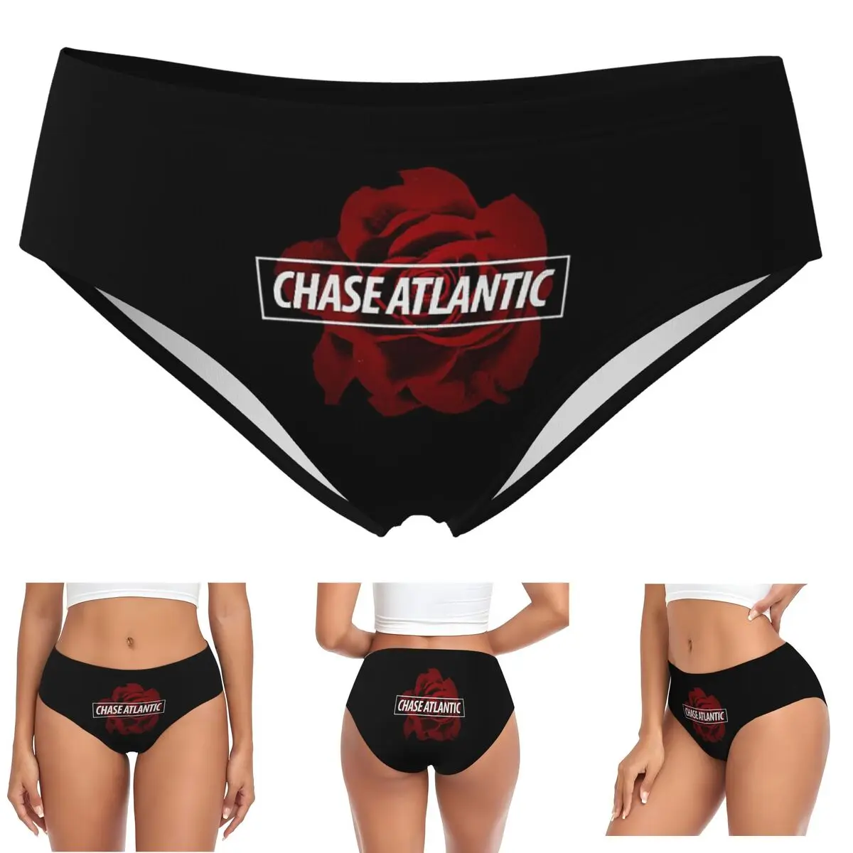 

Трусики с логотипом Chase Atlantic Rose на заказ, женские удобные трусы, нижнее белье, дышащие женские трусы