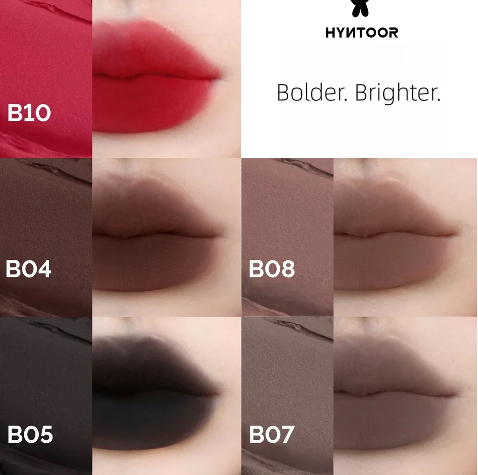 HYNTOOR MATTE LIP MUD 2.2G Invisibility Lip Lines Matte Long-lasting Waterproof Lip Tint Velvet Liquid Lipstick Makeup