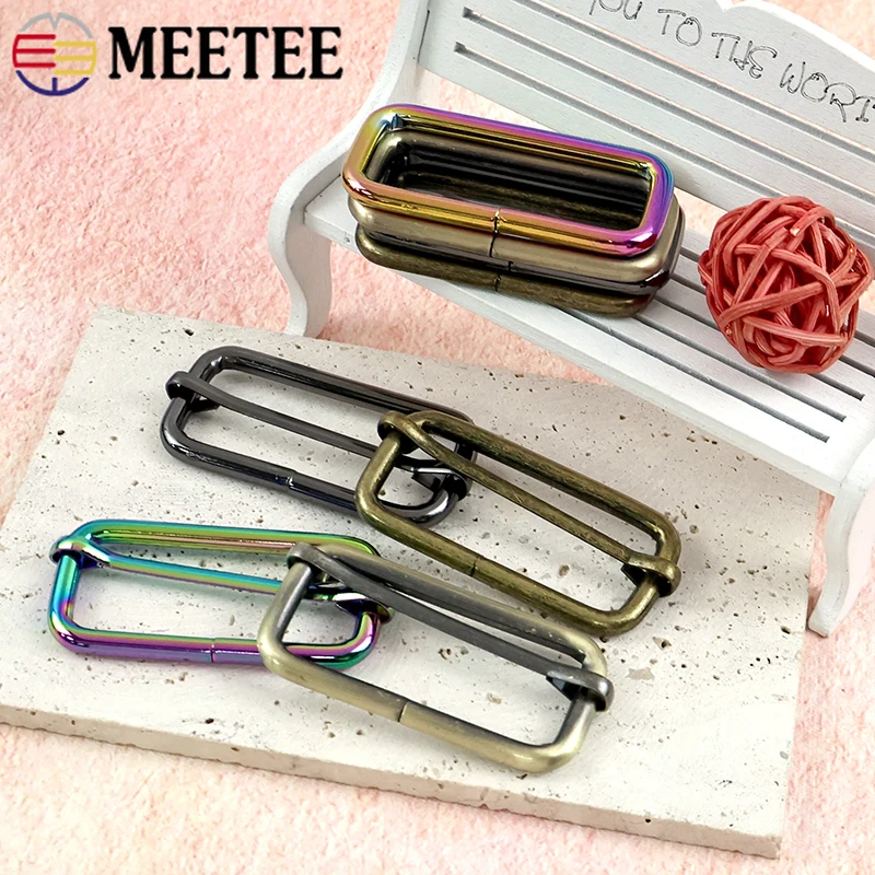 

10/20Pcs 16-50mm Metal Buckles Bag Strap Adjustable Buckle Pet Collar Tri-Glide Slider Clasp Hardware Accessories for Handbags