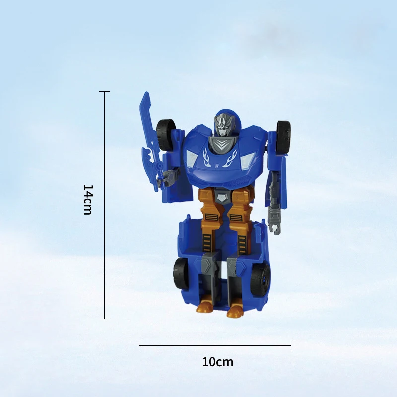 1 stks Mini Transformatie Auto Kids Klassieke Robot Auto Speelgoed Cartoon Figuren Plastic Vervorming Speelgoed Kinderen Jongens Ornamenten Geschenken