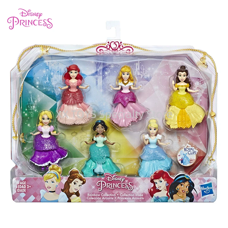 

Disney Princess Royal Clips Collectible Dolls Set Fashion One-Clip Dress up Mini Dolls Girls Collectible Toys Birthday Gifts