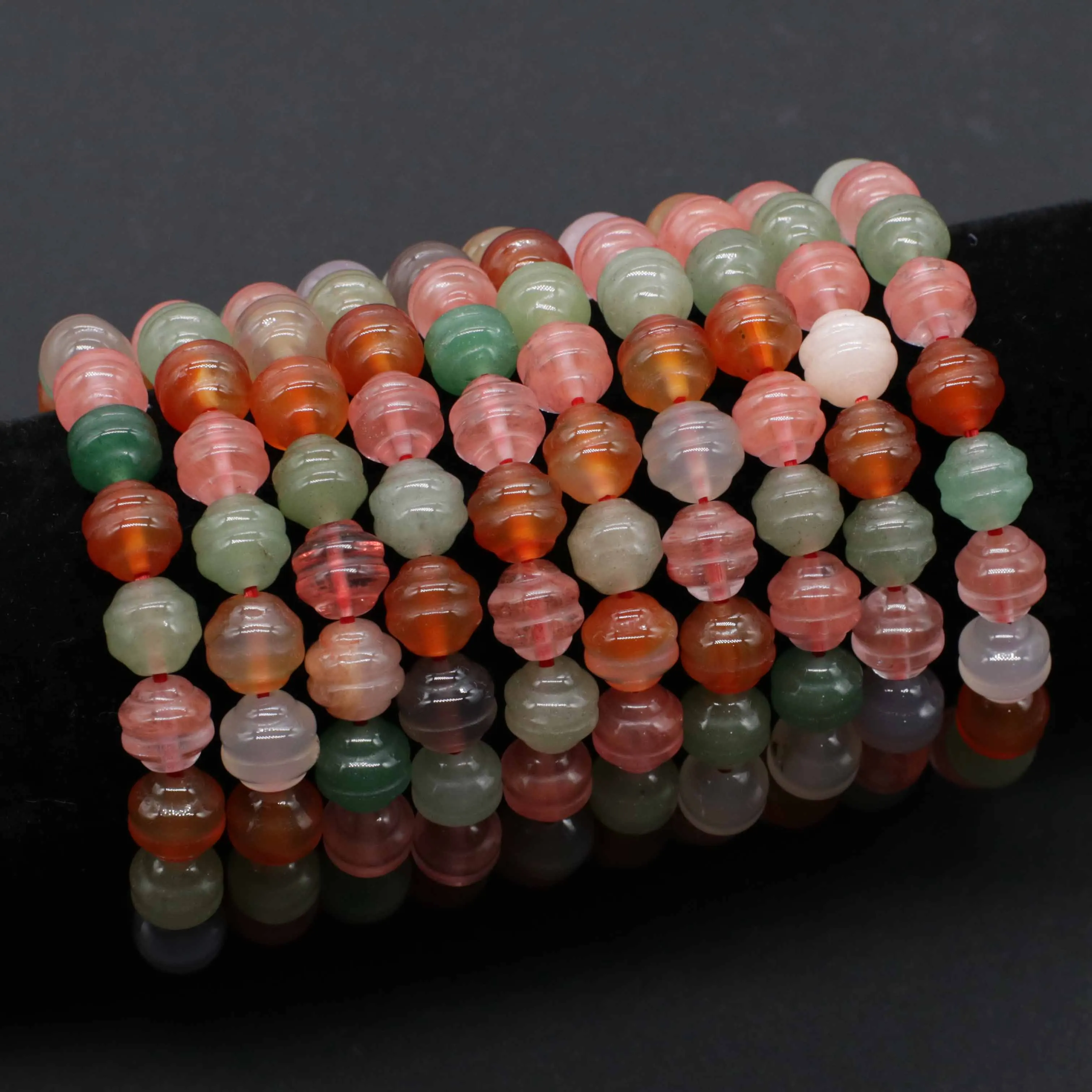 Gains 10 MM Quartz Gourd Beads Stretch Bracelet Friend Gift Graduation Souvenir Free Shipping